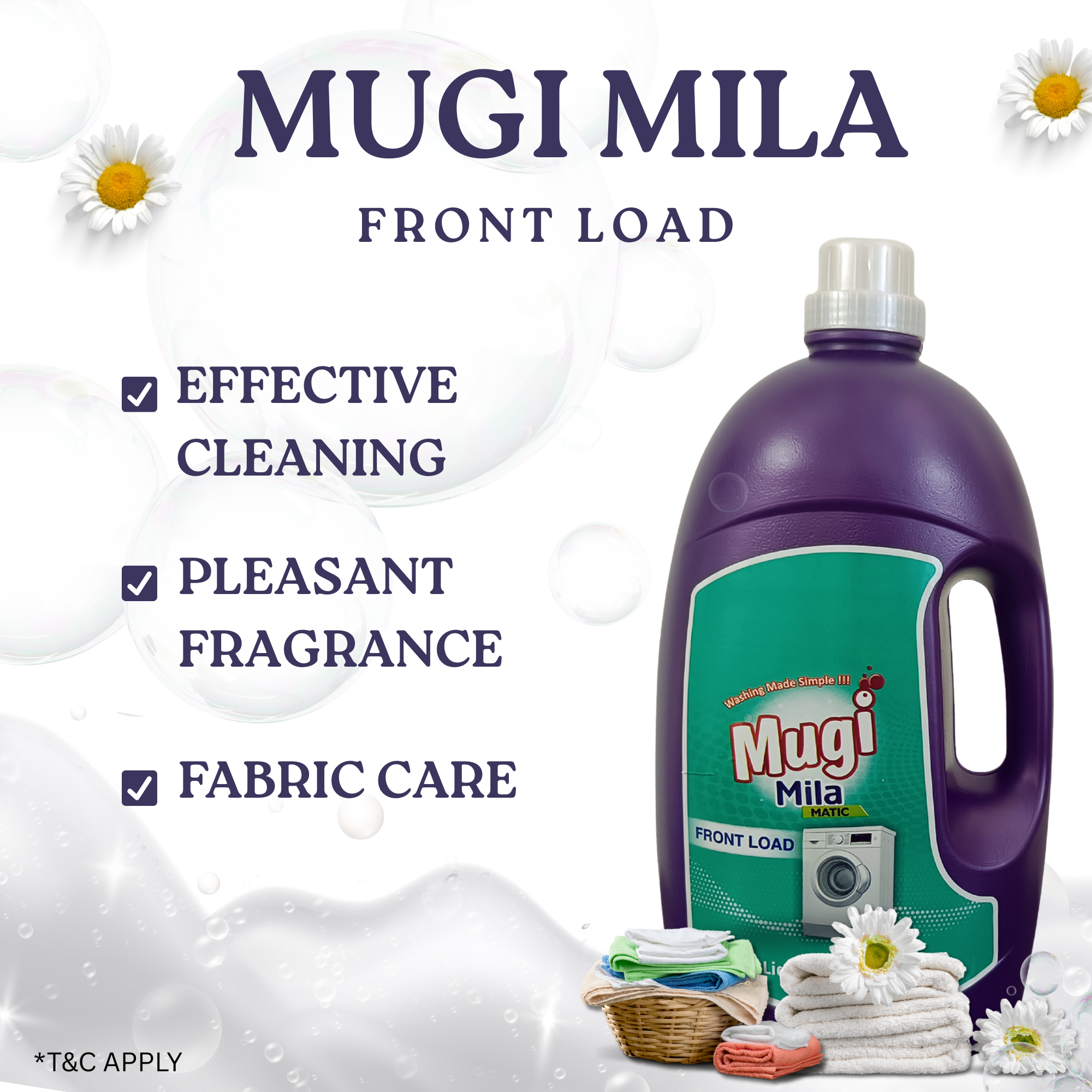 Mugi Mila Front Load Liquid Detergent - 5l