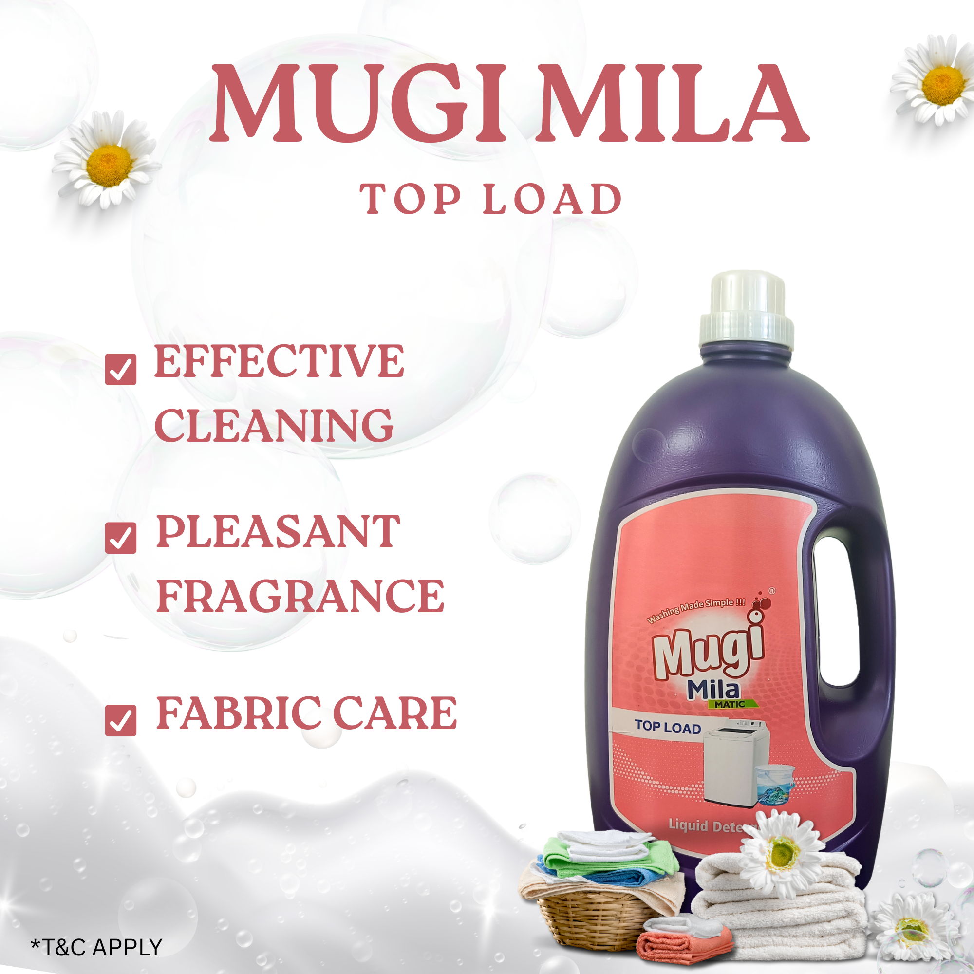 Mugi Mila Top Load Liquid Detergent - 5l
