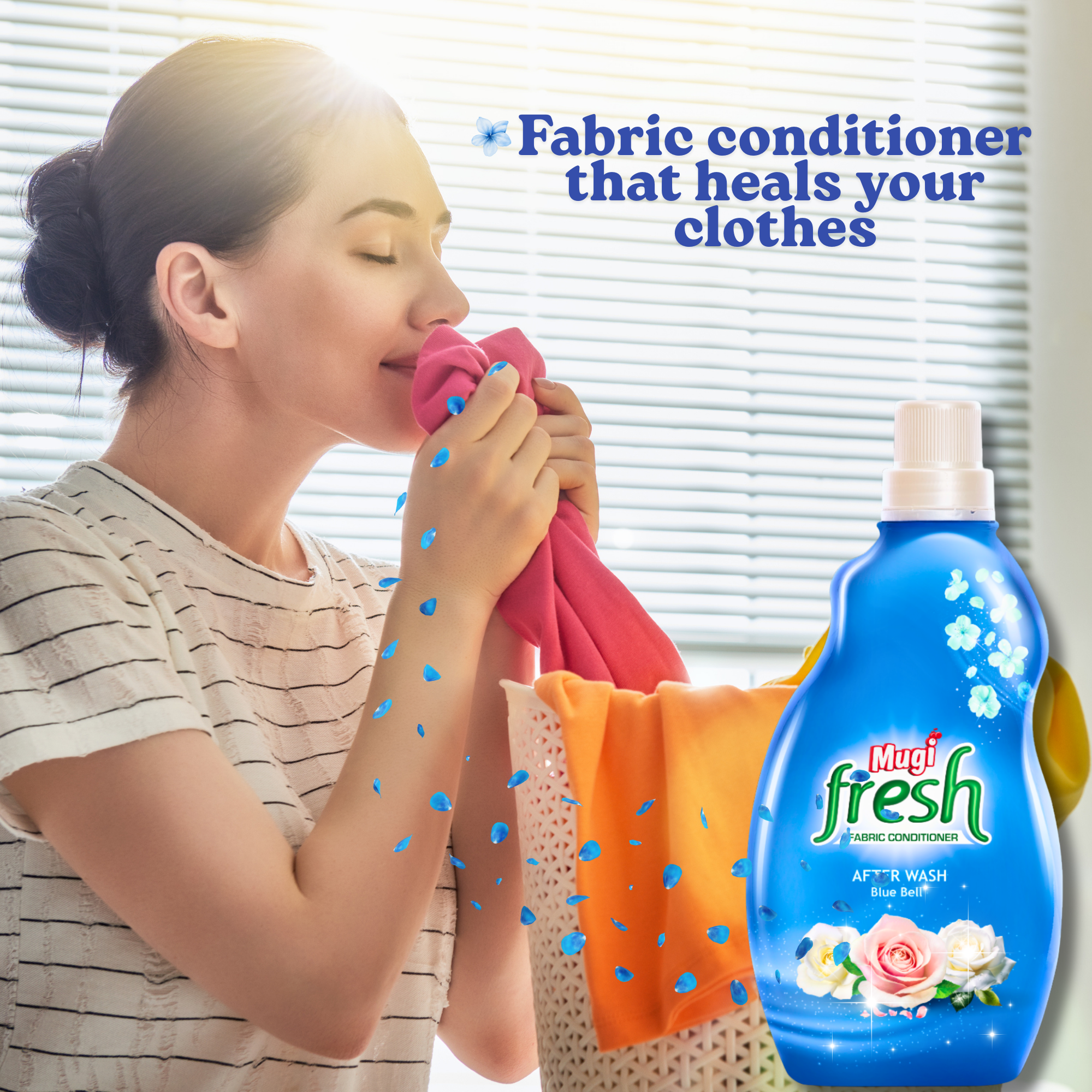Mugi Fresh Blue Bell Fabric Conditioner - 800ml