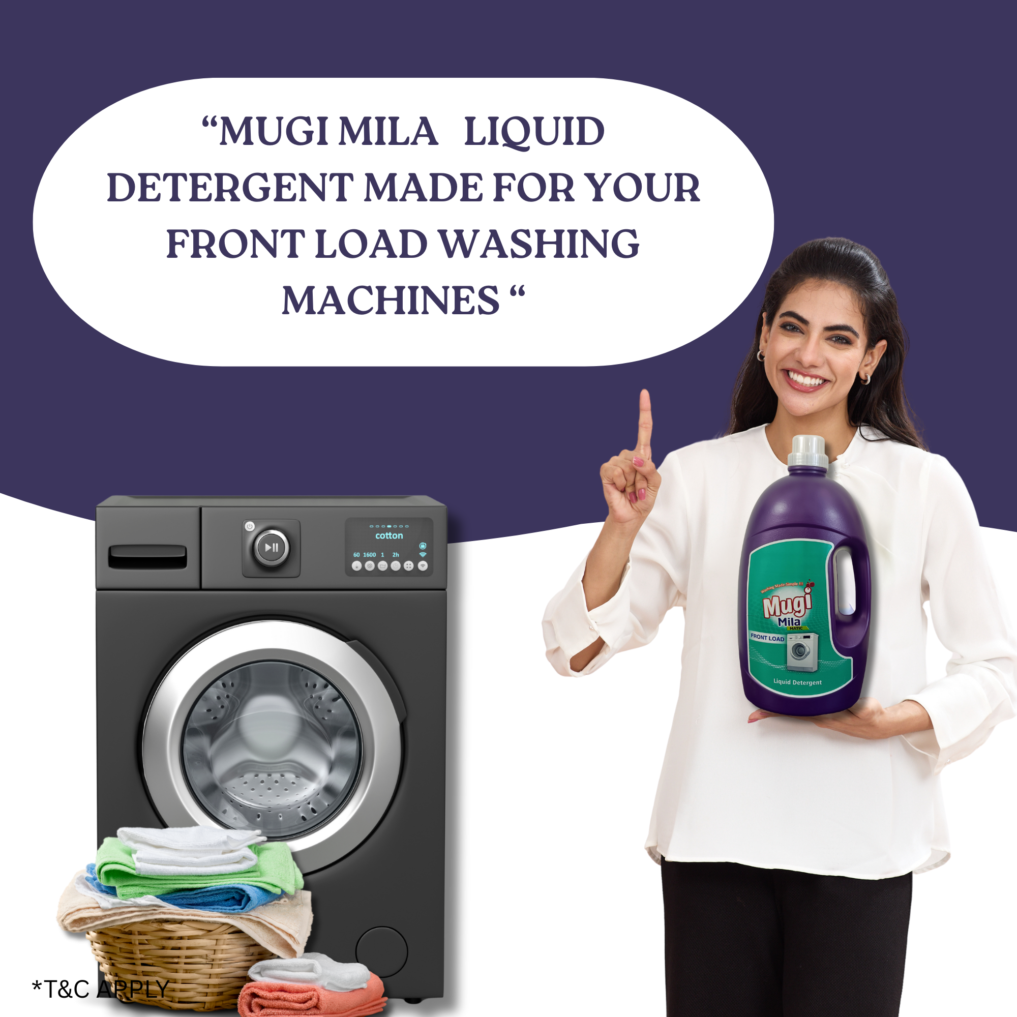 Mugi Mila Front Load Liquid Detergent - 5l
