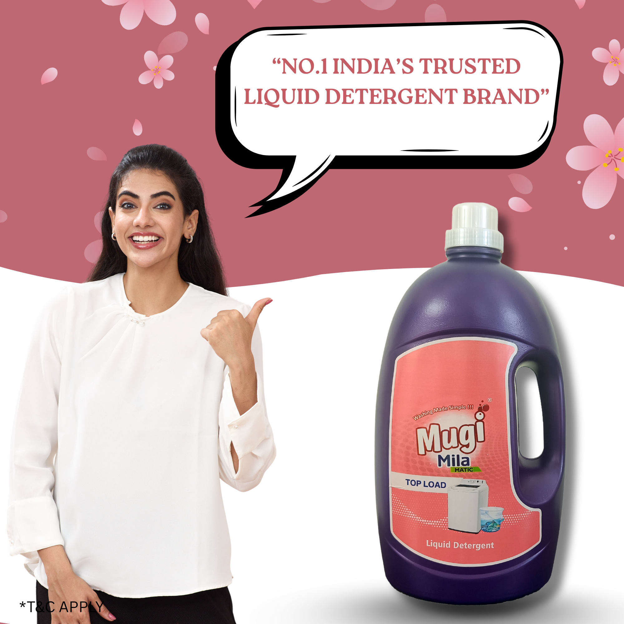 Mugi Mila Top Load Liquid Detergent - 5l