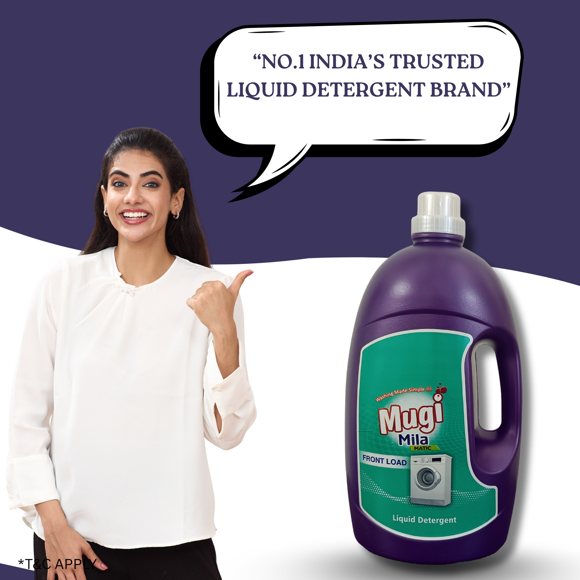 Mugi Mila Front Load Liquid Detergent - 5l