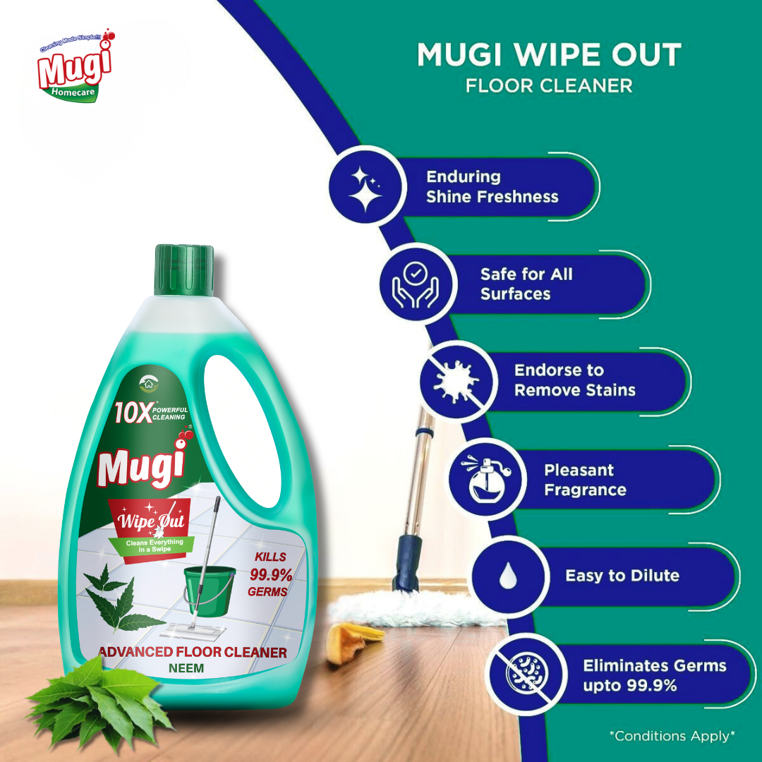 Mugi Wipeout Floor Cleaner Neem 1L