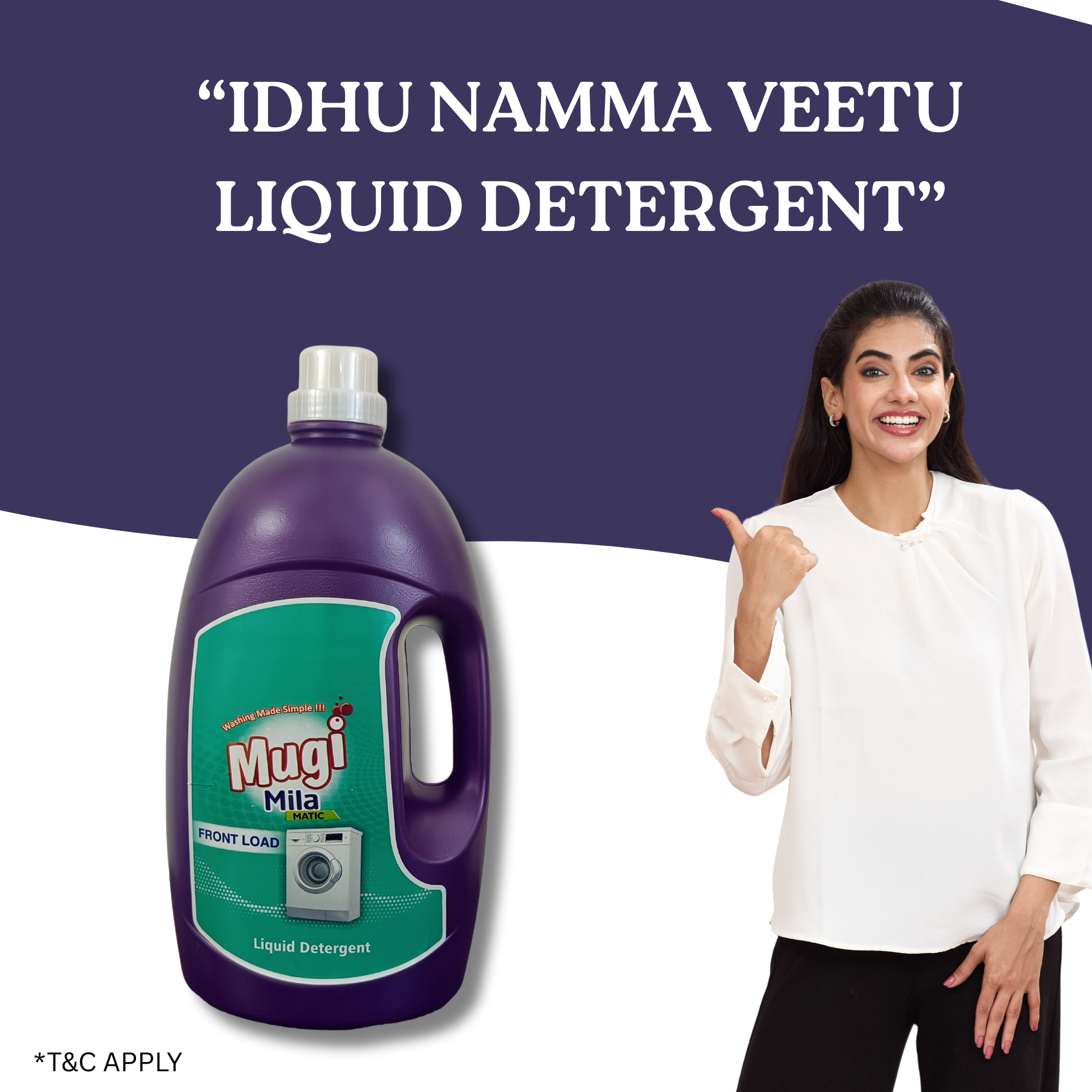 Mugi Mila Front Load Liquid Detergent - 5l