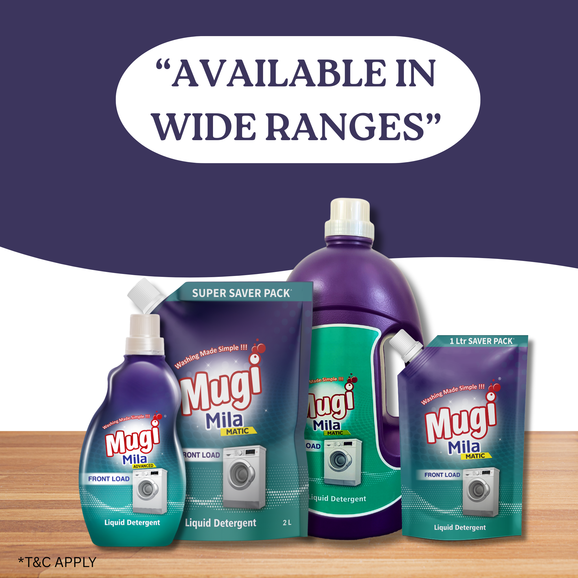 Mugi Mila Front Load Liquid Detergent - 5l