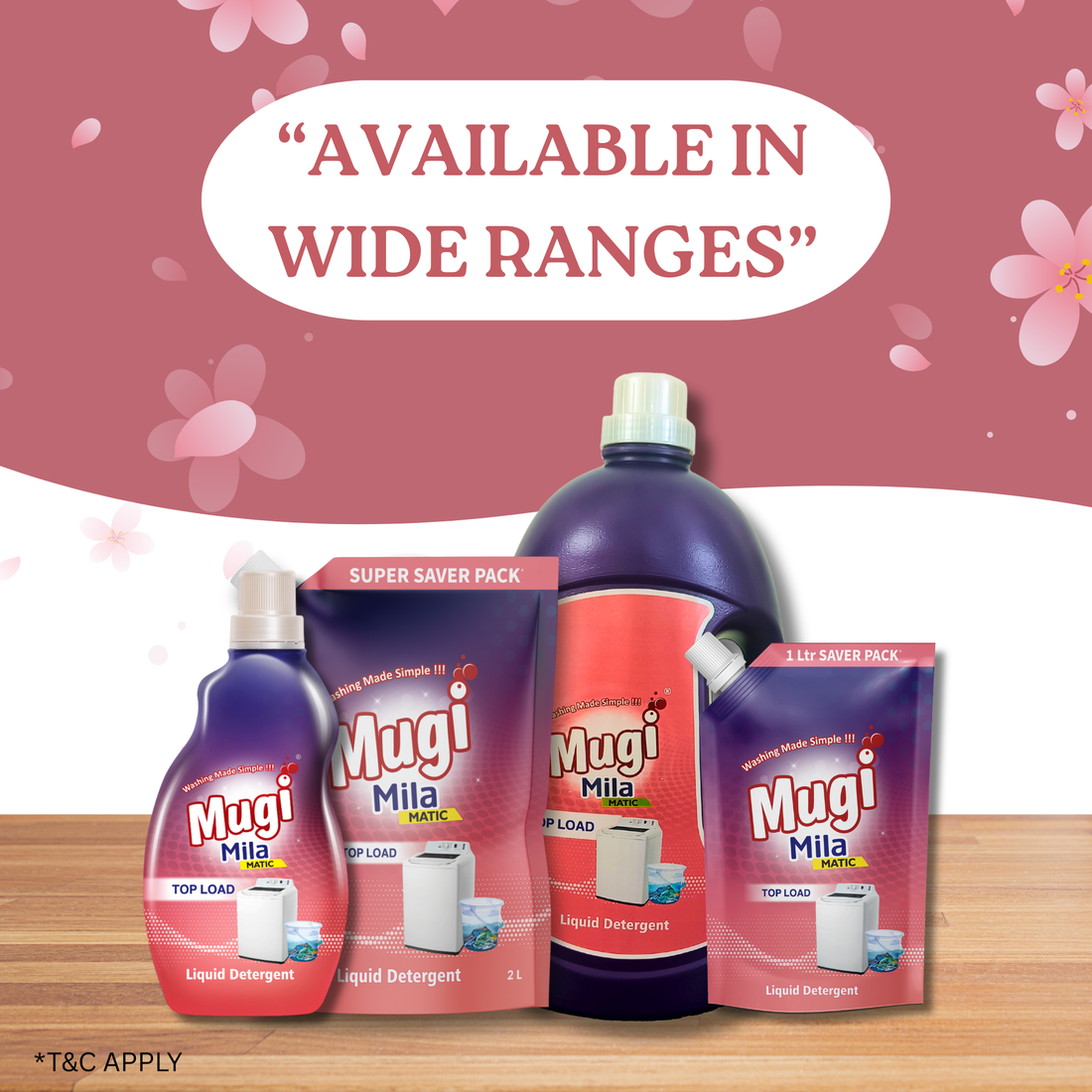 Mugi Mila Top Load Liquid Detergent – Buy 2000ml Pouch (Pack of 2)