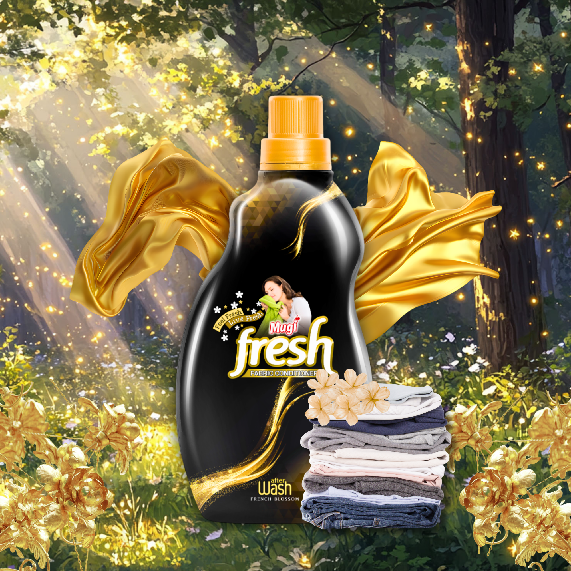 Mugi Fresh French Blossom Fabric Conditioner - 800ml