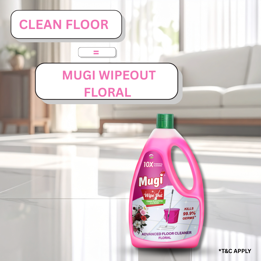 Mugi Wipeout Floor Cleaner Floral 1L