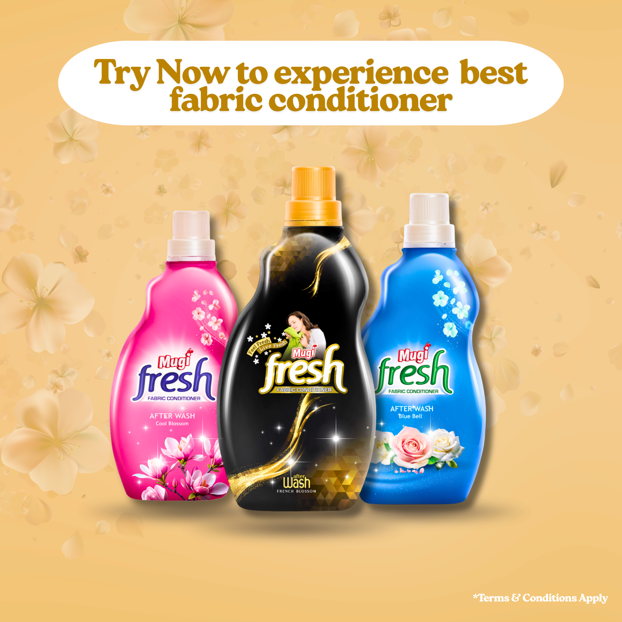 Mugi Fresh French Blossom Fabric Conditioner - 800ml