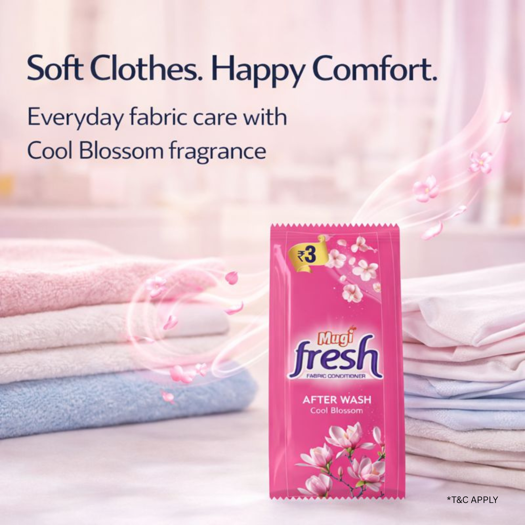 Mugi Fresh Cool Blossom Fabric Conditioner Pack of 40 Sachets