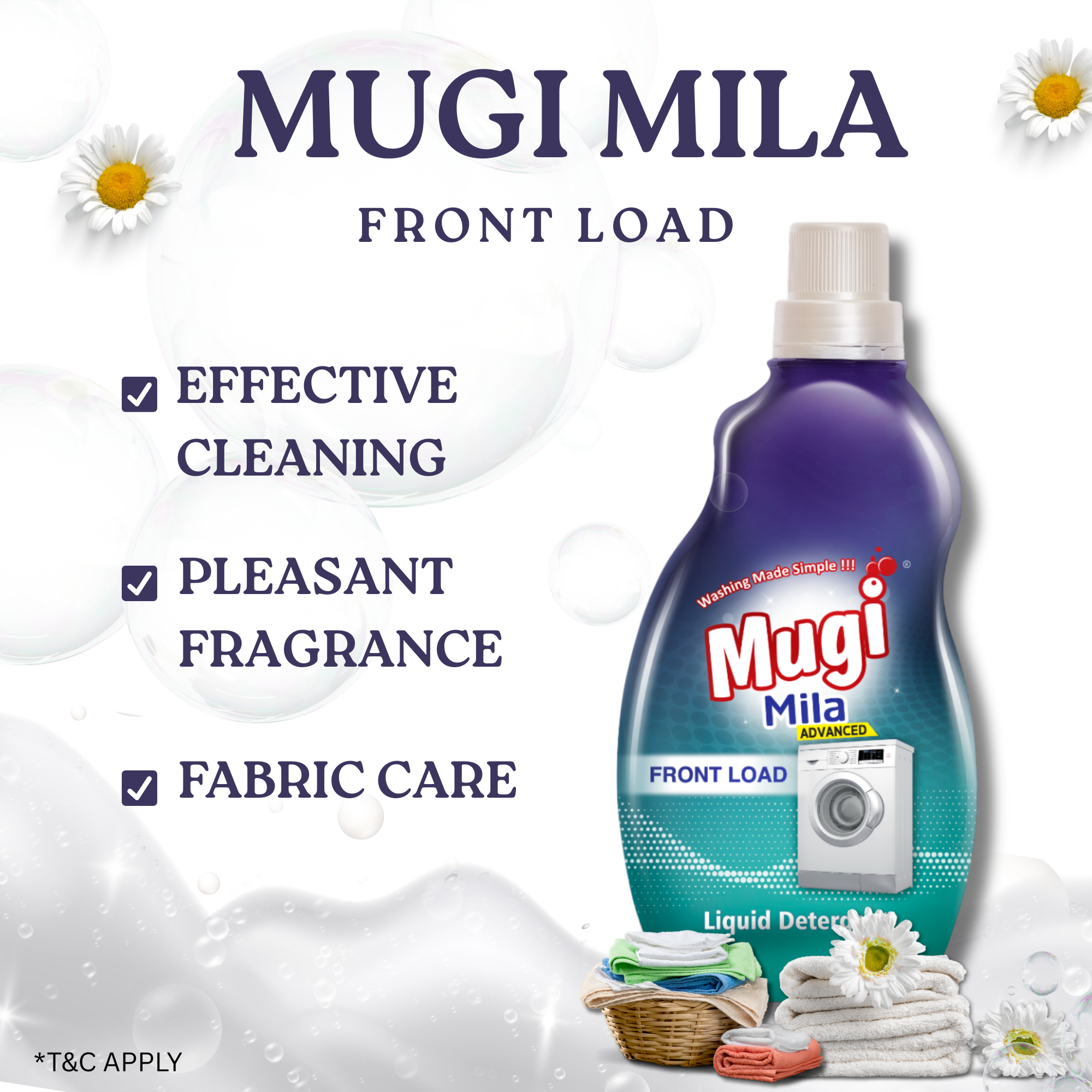 Mugi Mila Front Load 1000ml Buy 1 Get 1 Free