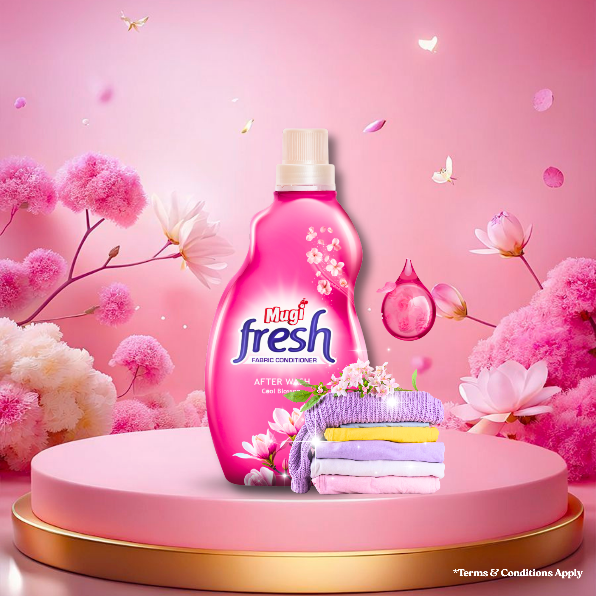 Mugi Fresh Cool Blossom Fabric Conditioner - 800ml