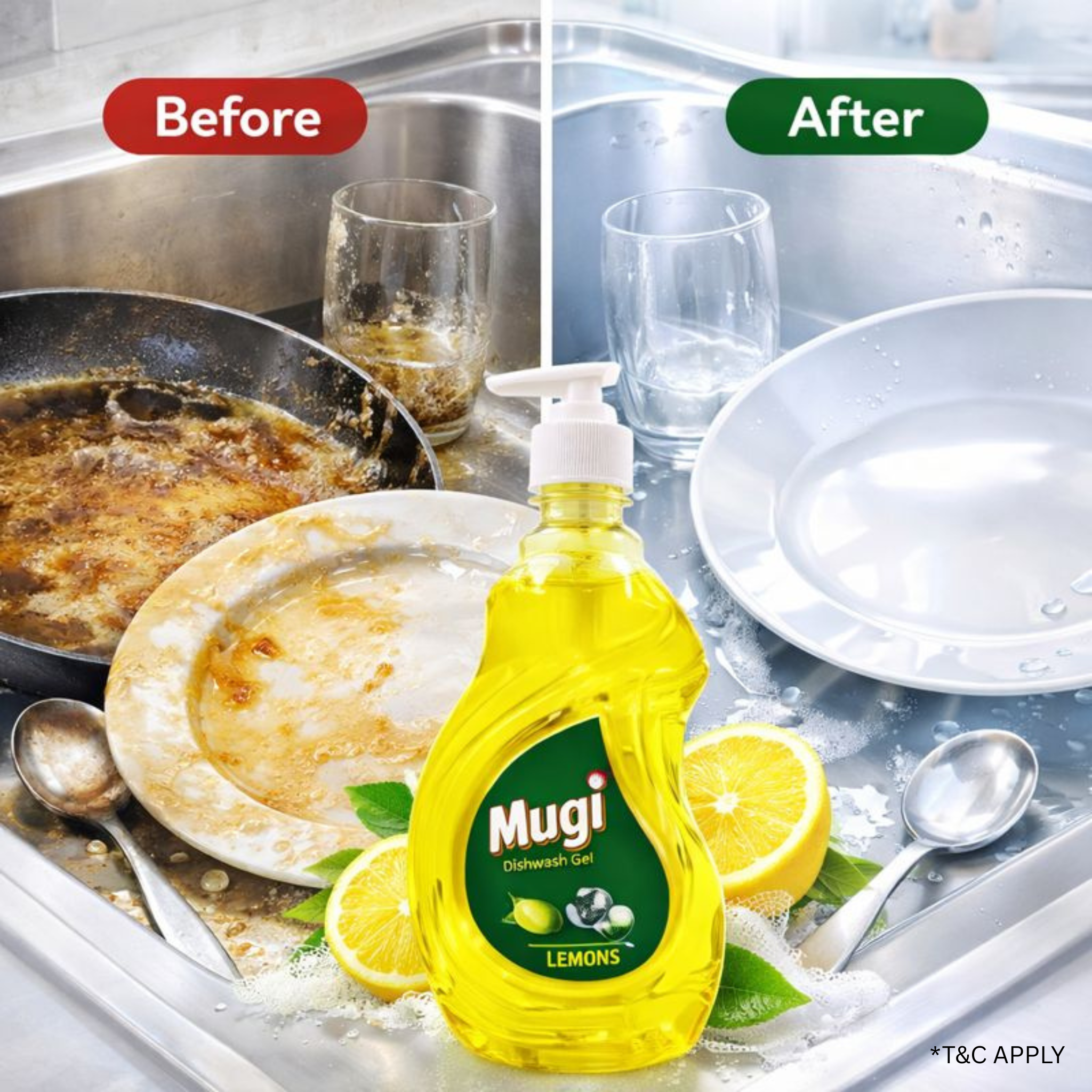 Dishwash Gel Lemon 500ml (Pack of 2)