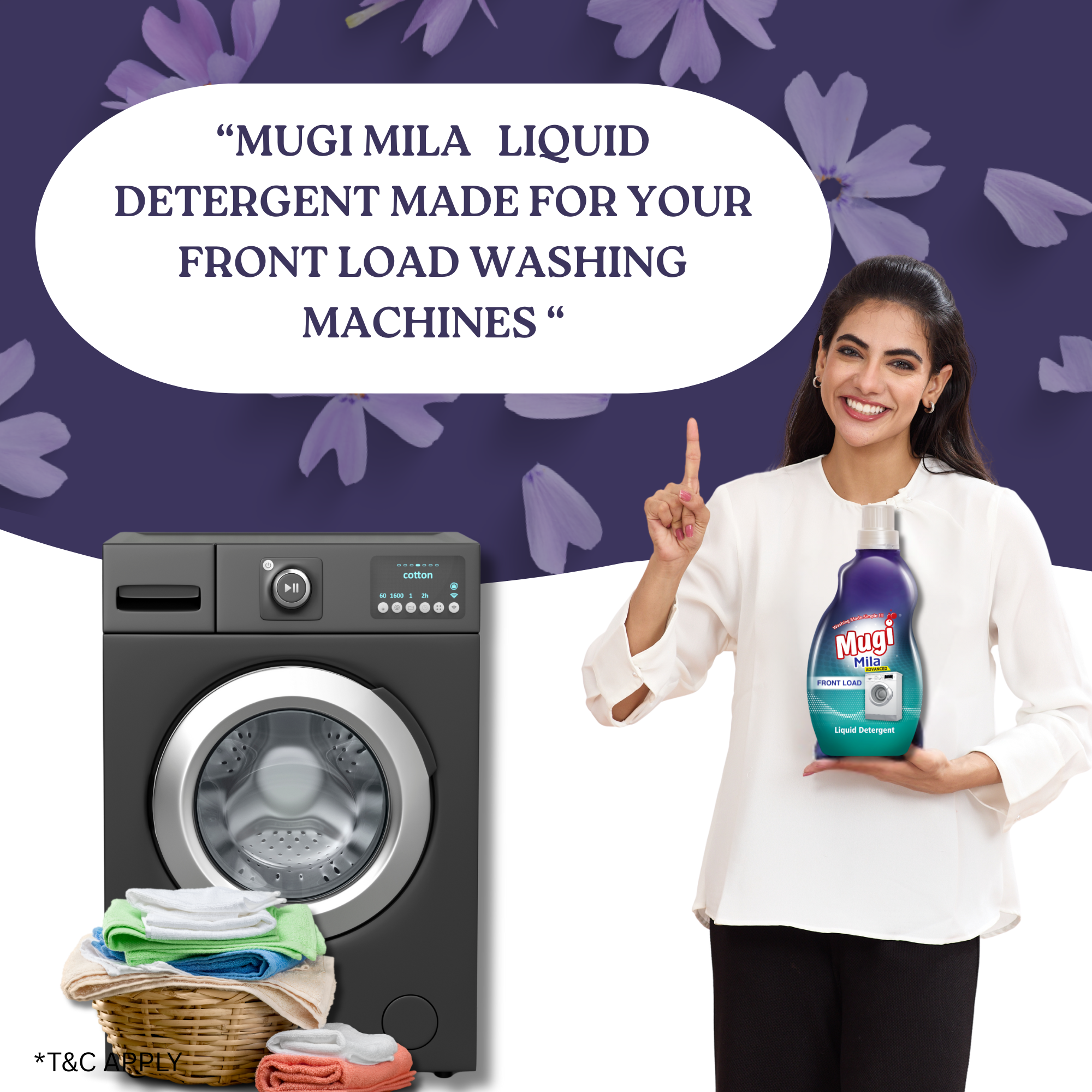 Mugi Mila Front Load 1000ml Buy 1 Get 1 Free