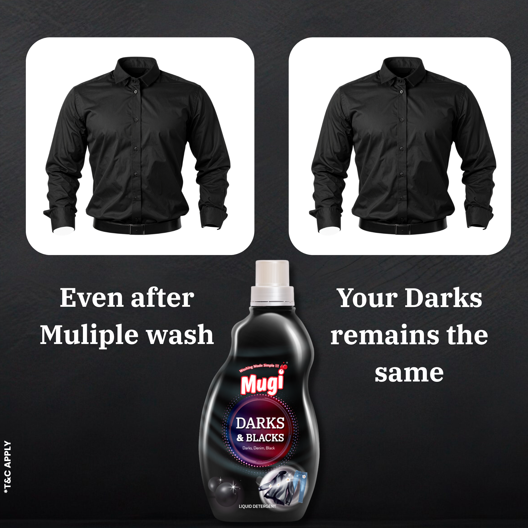 Mugi Darks & Blacks Liquid Detergent - 800ml