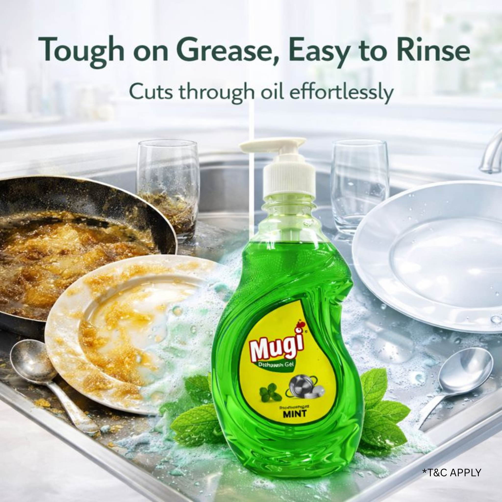 Dishwash Gel Mint 500ml (Pack of 2)