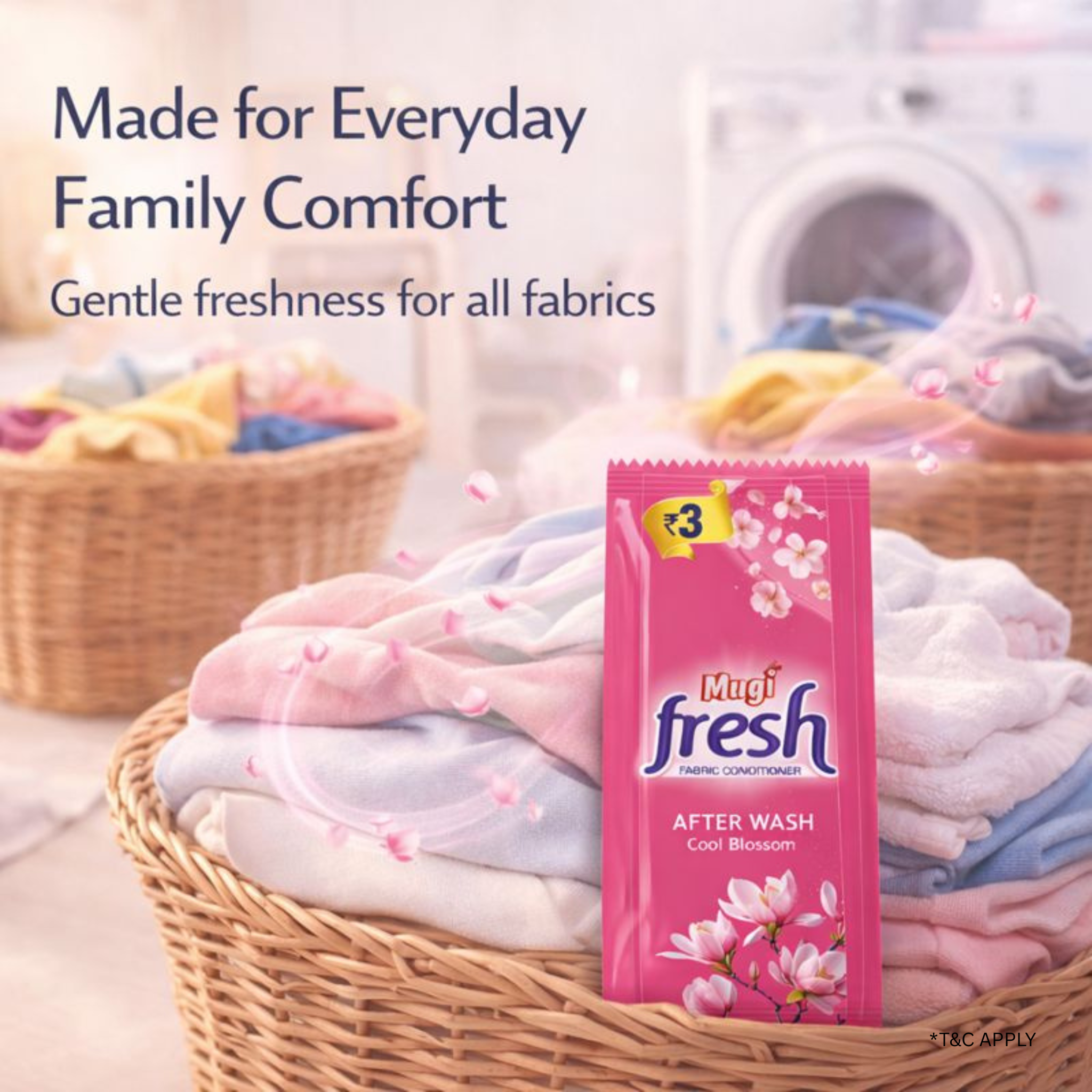 Mugi Fresh Cool Blossom Fabric Conditioner Pack of 40 Sachets