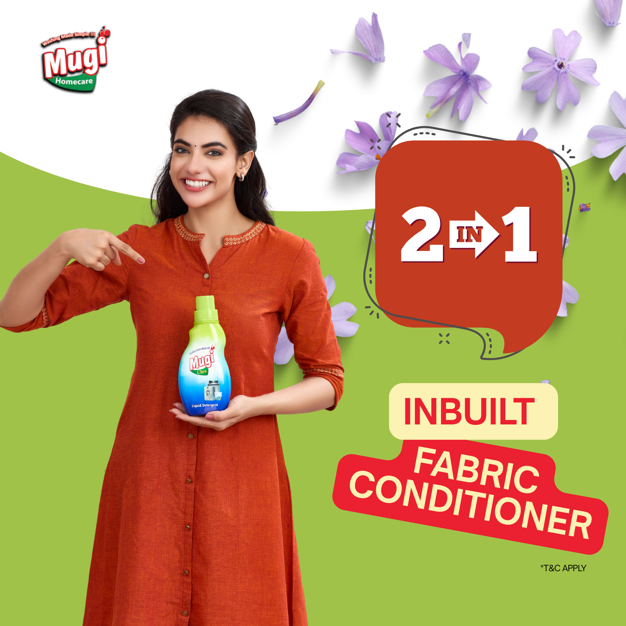 Mugi Ultra Premium Liquid Detergent 1000ml (1+1)