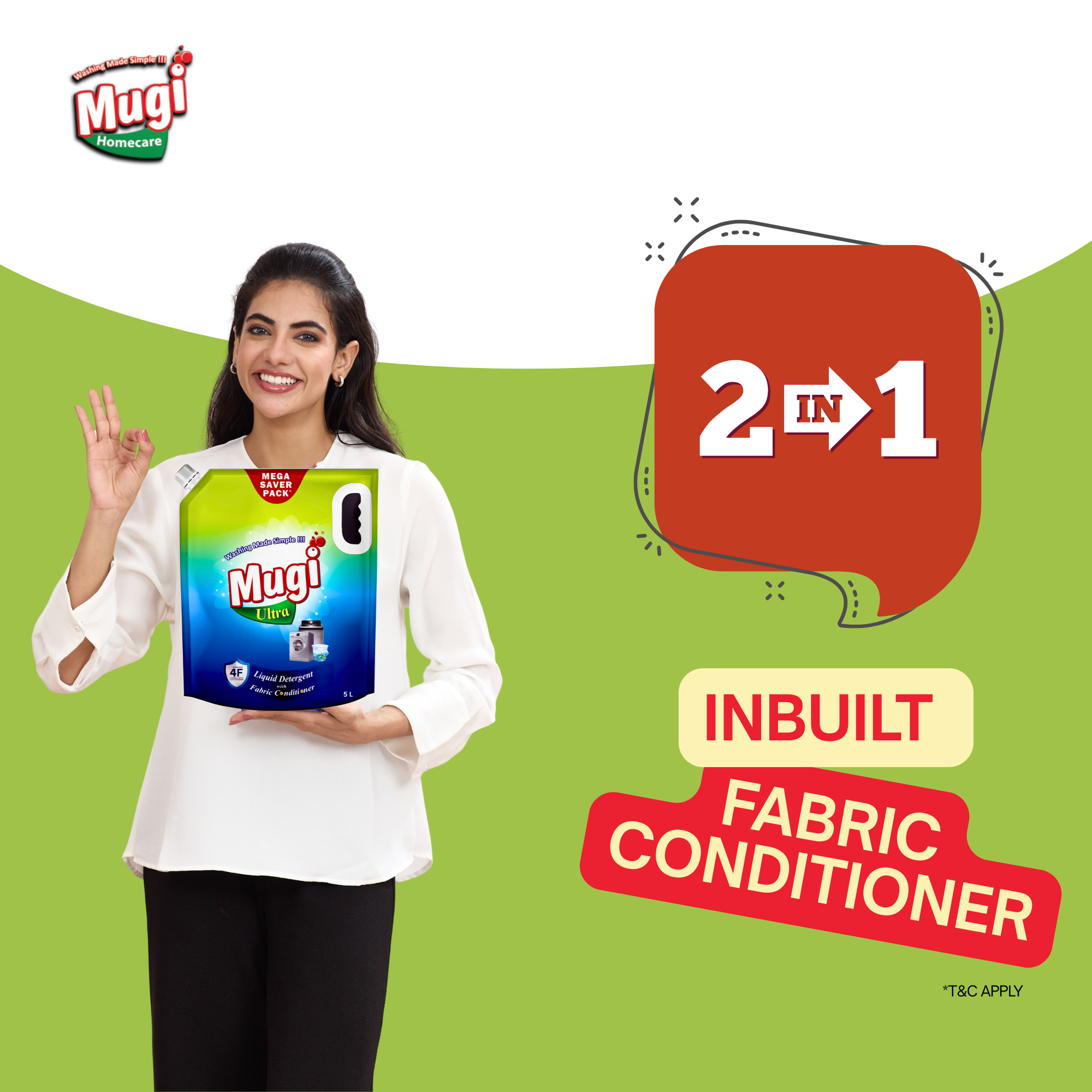 Mugi Ultra Premium Liquid Detergent 5L Pouch