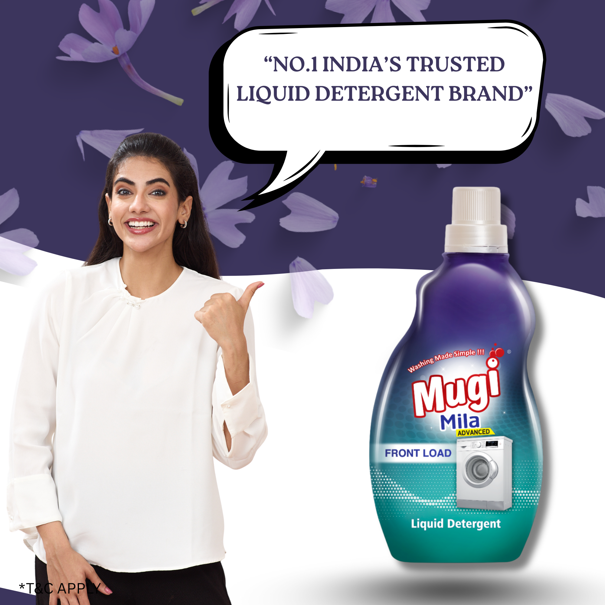 Mugi Mila Front Load 1000ml Buy 1 Get 1 Free