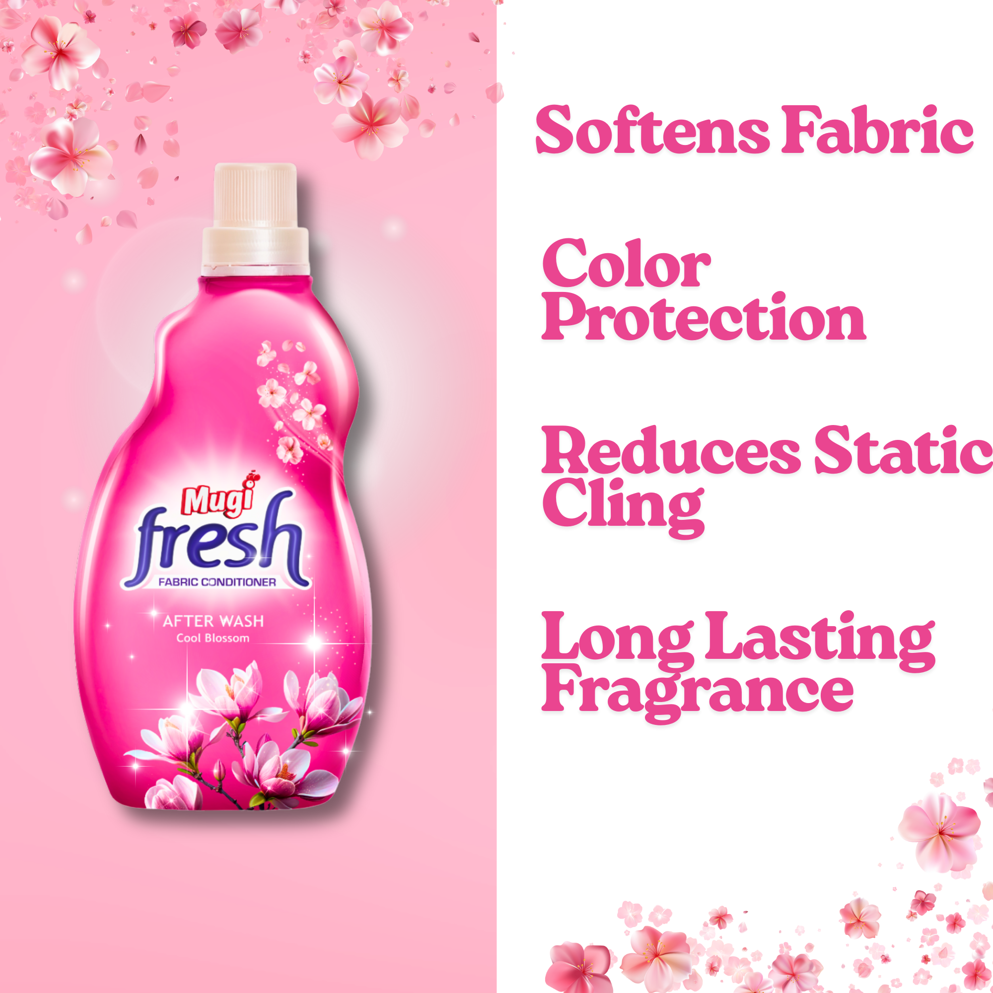 Mugi Fresh Cool Blossom Fabric Conditioner - 800ml