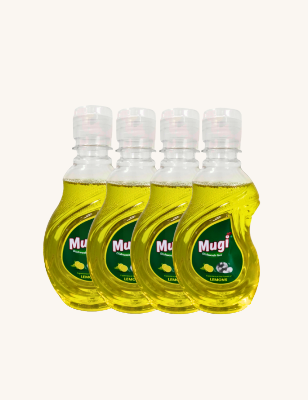 Mugi Dishwash Gel - Lemon 250ml - Pack of 4