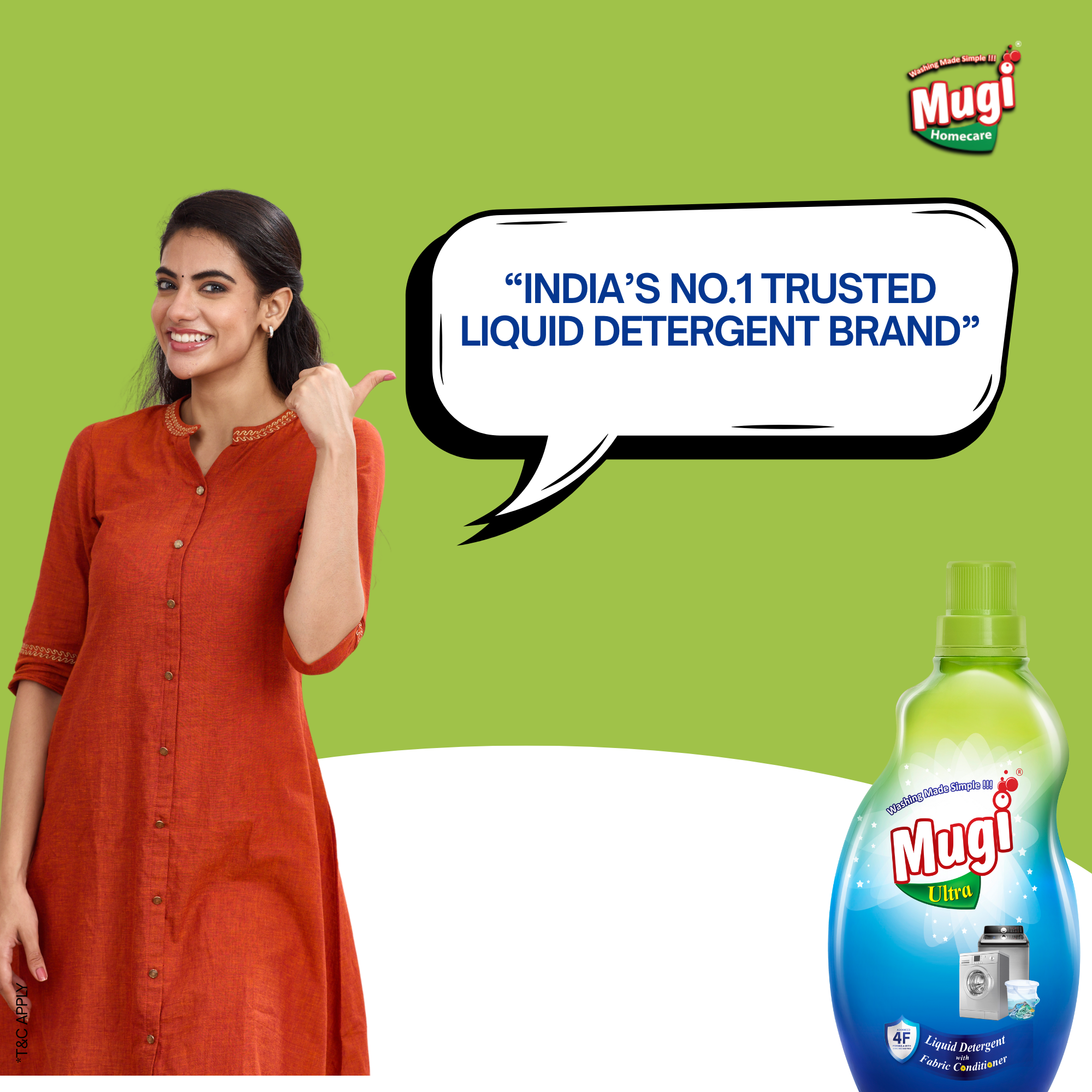 Mugi Ultra Premium Liquid Detergent 1000ml (1+1)