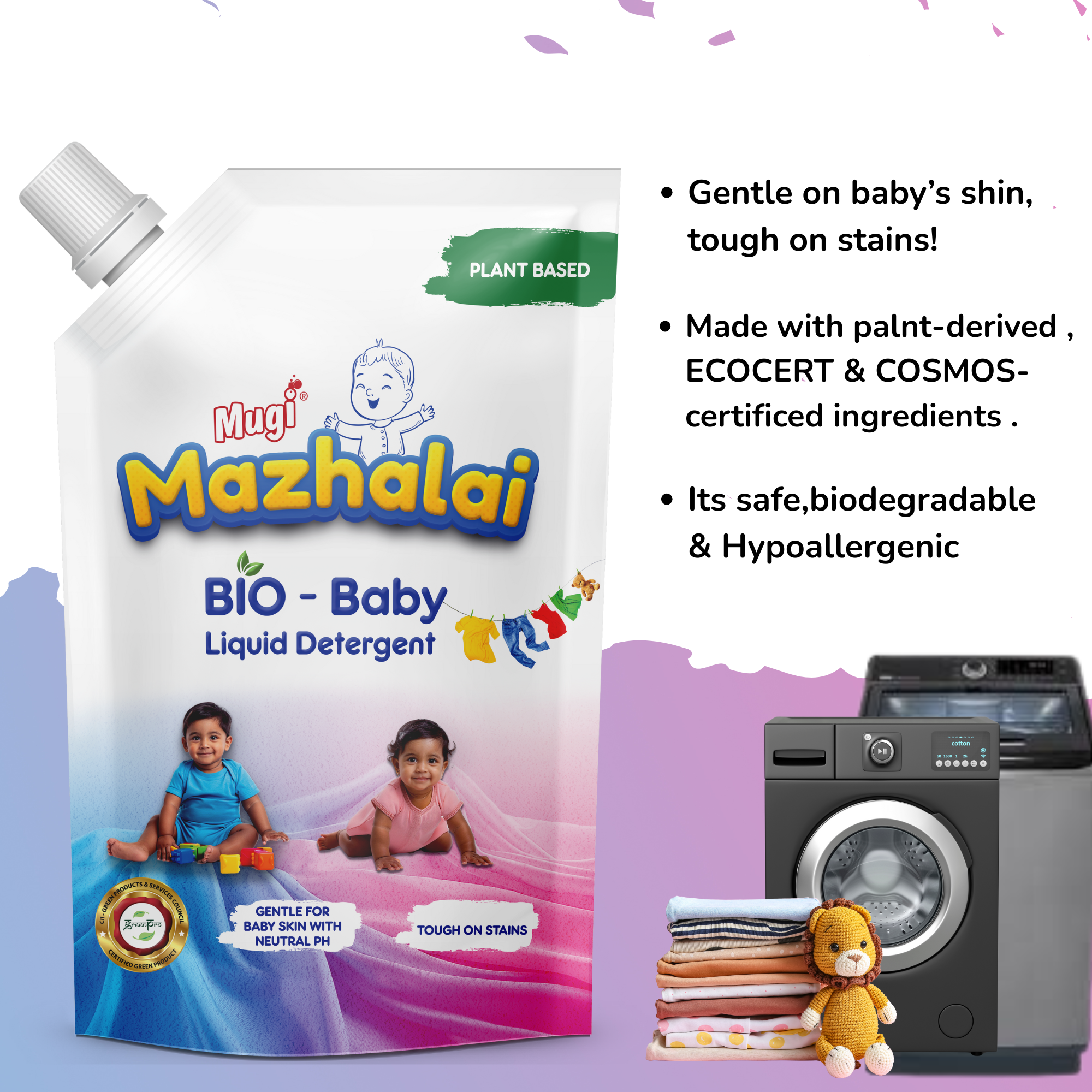 Mazhalai Bio baby liquid detergent Organic 500ml