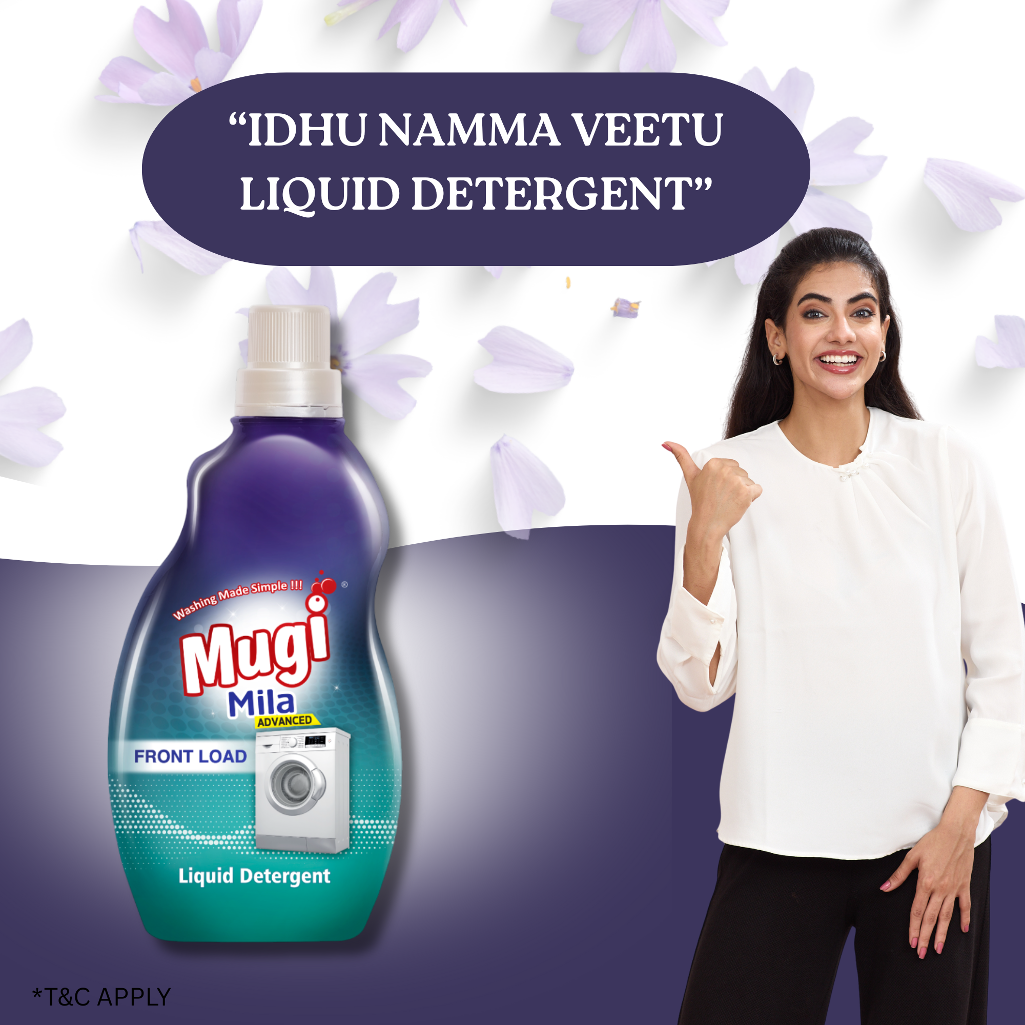 Mugi Mila Front Load 1000ml Buy 1 Get 1 Free