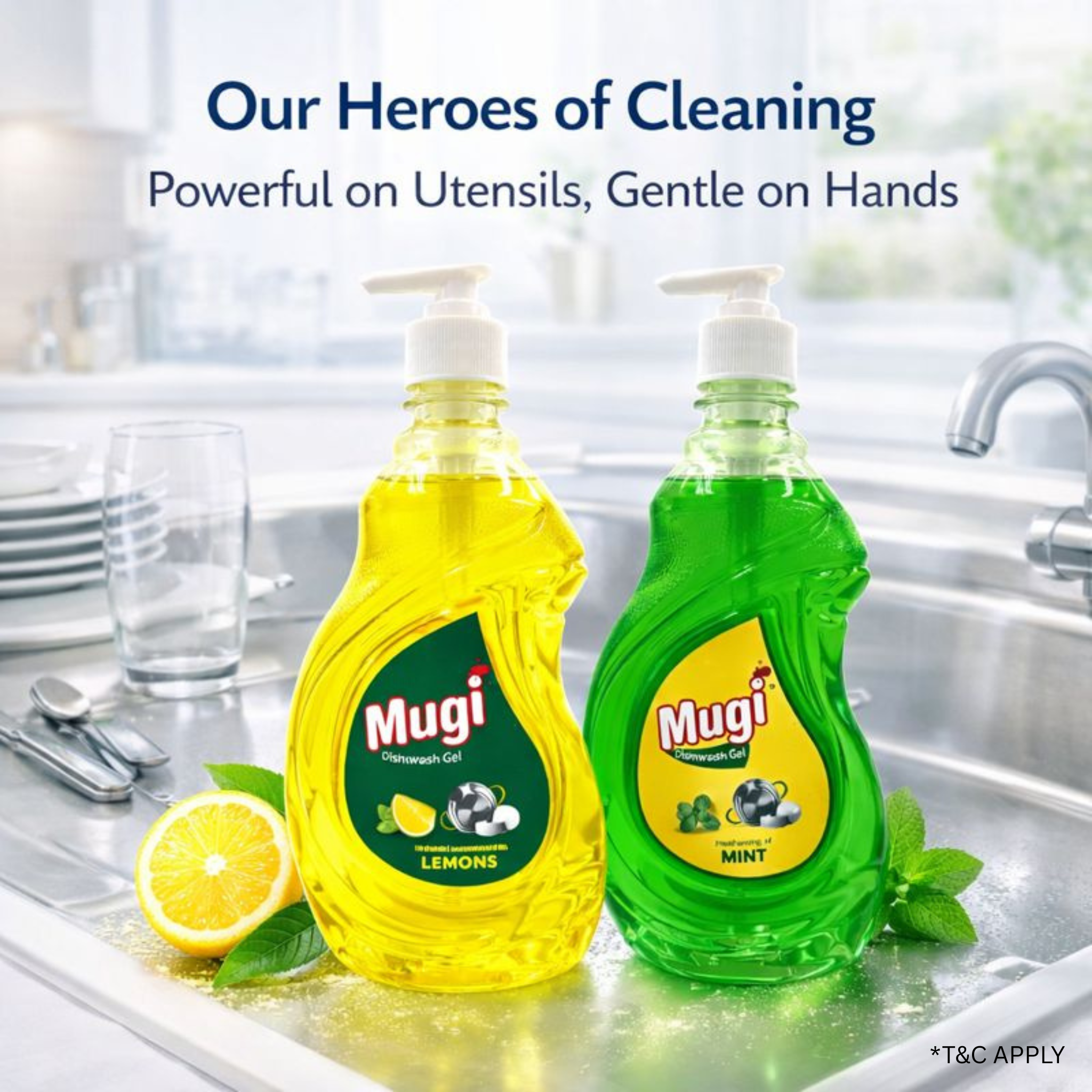 Dishwash Gel Lemon 500ml (Pack of 2)