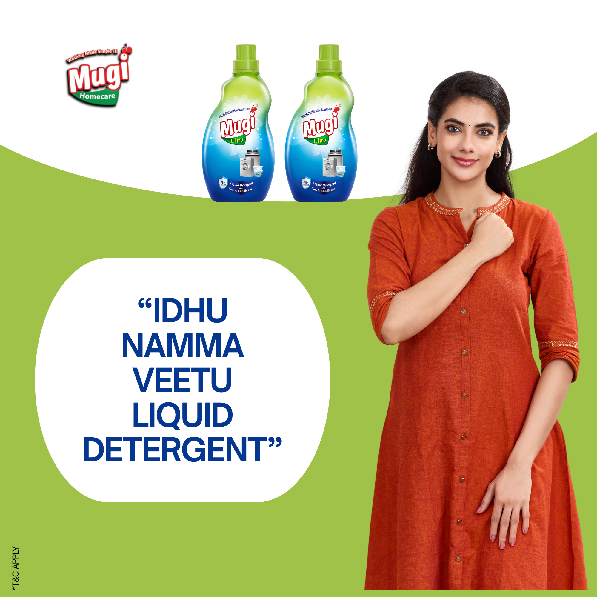 Mugi Ultra Premium Liquid Detergent 1000ml (1+1)