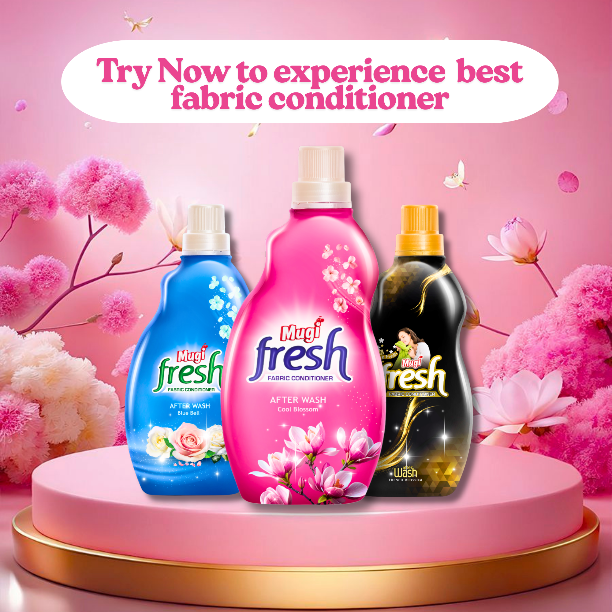 Mugi Fresh Cool Blossom Fabric Conditioner - 800ml