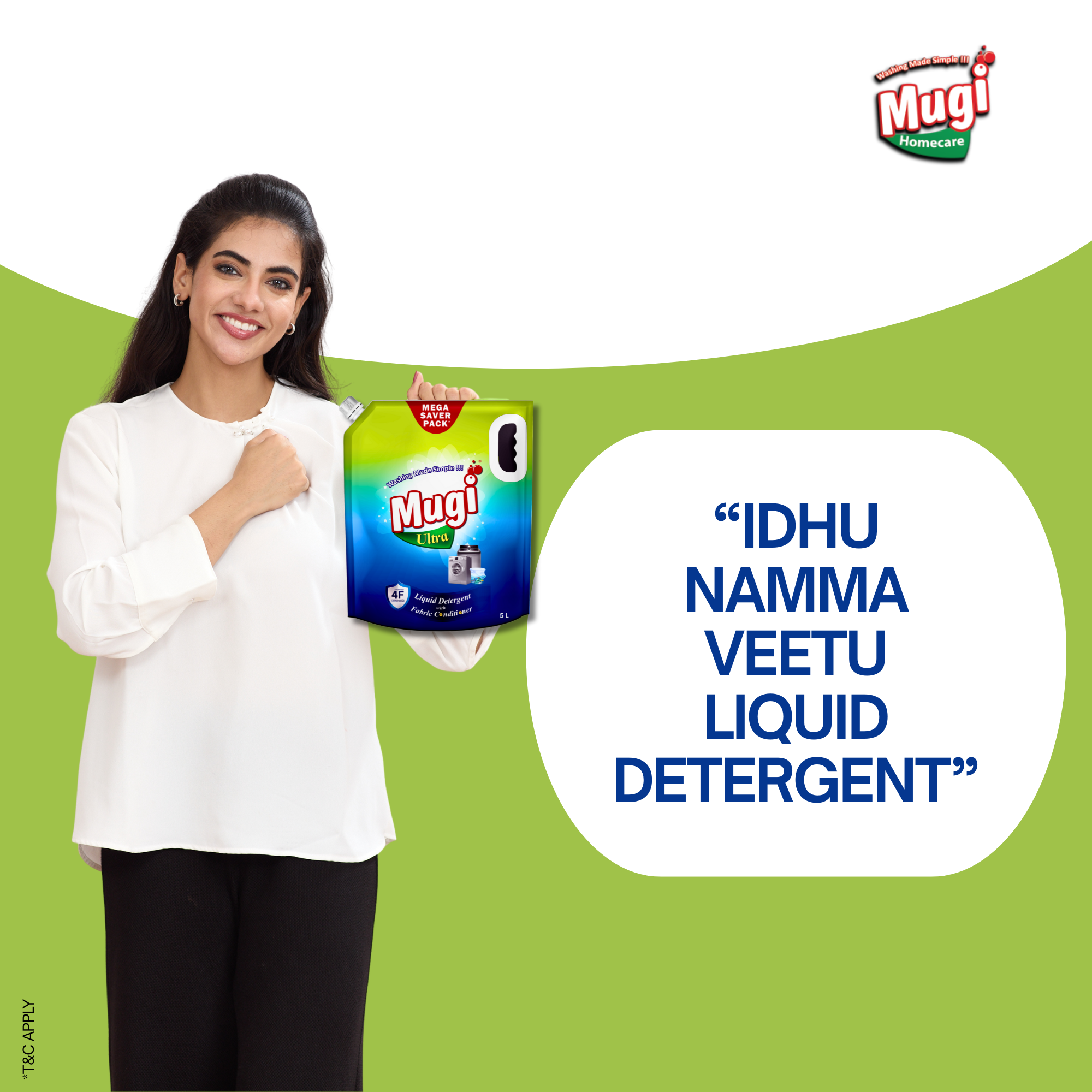 Mugi Ultra Premium Liquid Detergent 5L Pouch