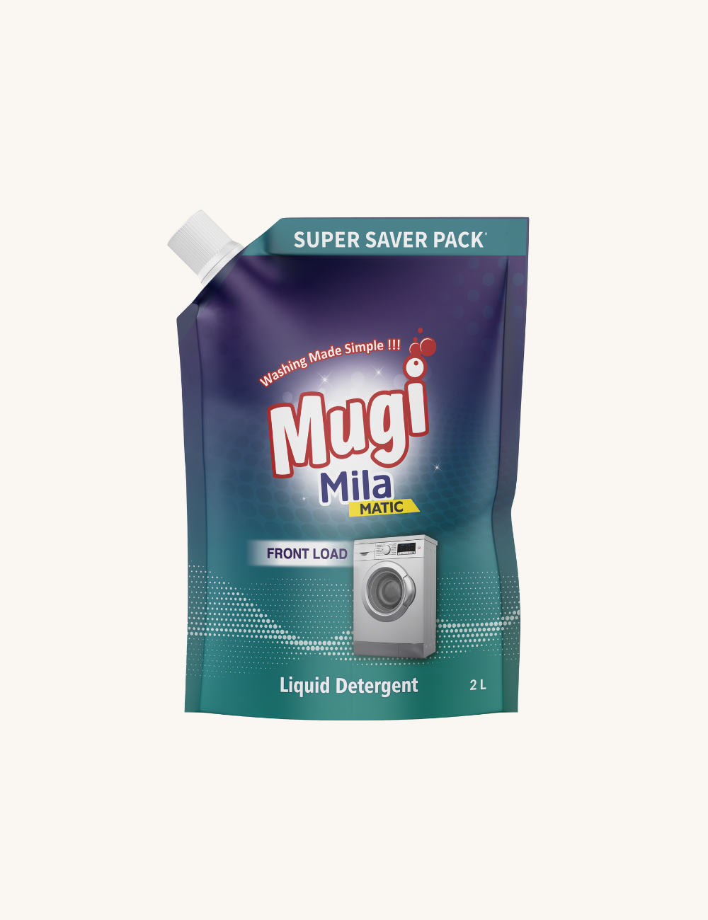 Mugi Mila Front Load Liquid Detergent 2000ml Pouch