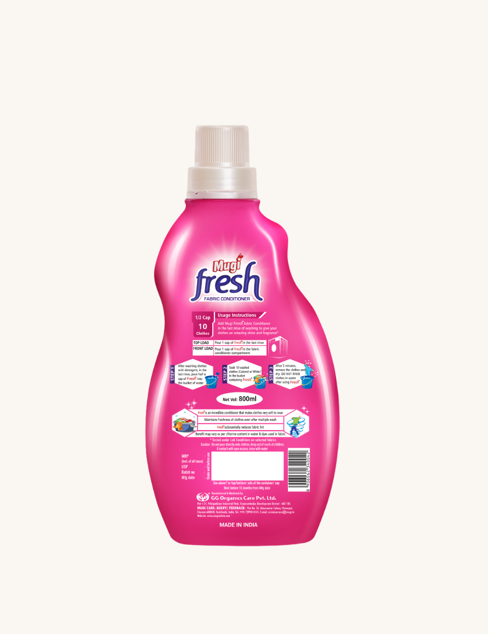 Mugi Fresh Cool Blossom Fabric Conditioner - 800ml